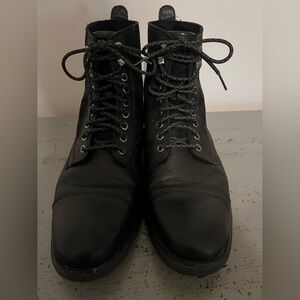 Cole Haan Men's Black Leather and Suede Boots